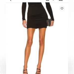 Superdown black ruched miniskirt NWT